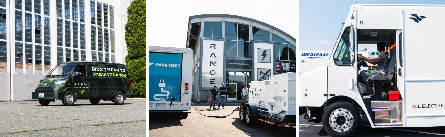 Photo of an electric truck dashboard