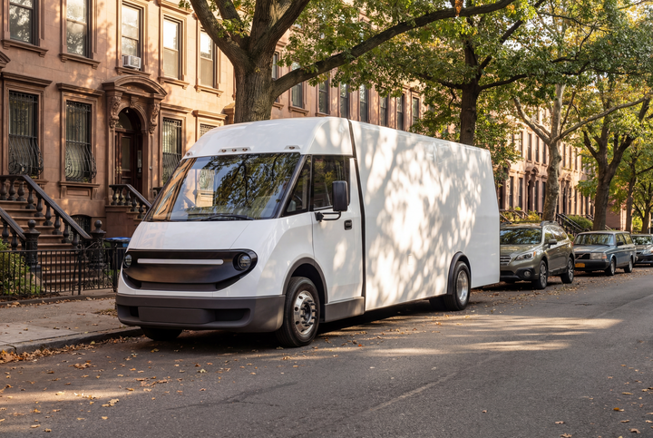 Red cabin trash compactor
